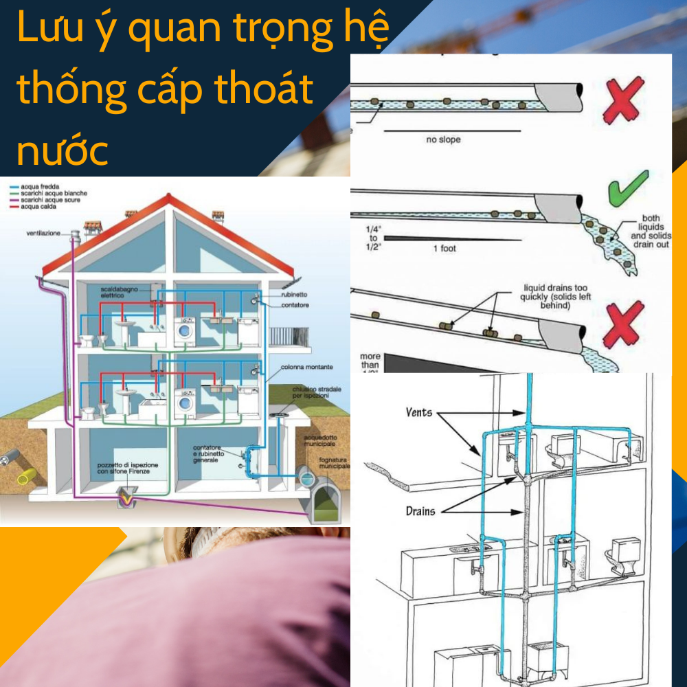 Lưu ý hệ thống cấp thoát nước