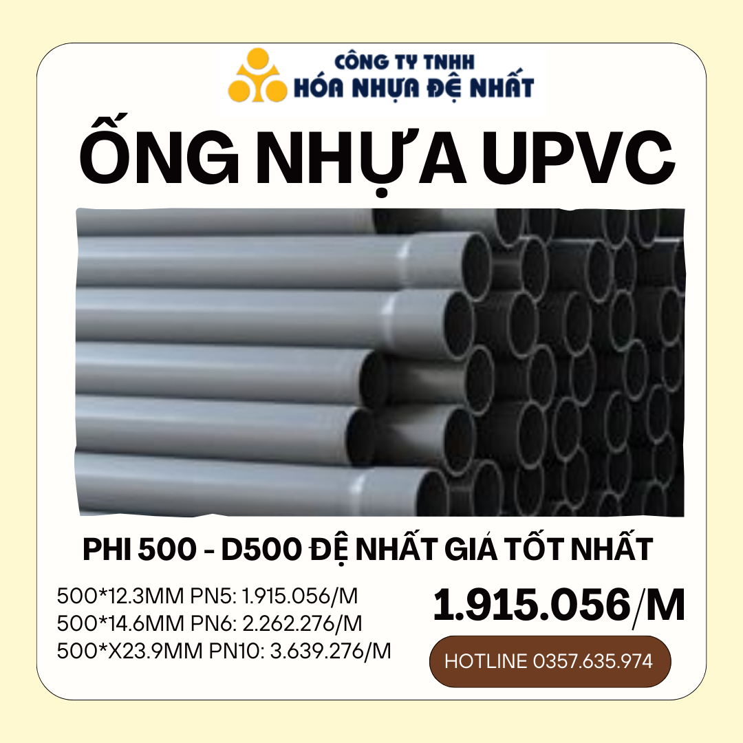 Ống Nhựa Đệ Nhất uPVC Phi 500
